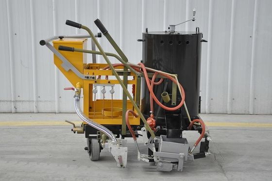 Menschliche Thermoplast-Straßenmarkierungsmaschine 100L Kapazität Gasheizung Farbbehälter