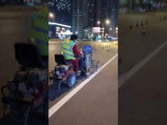 Zwei Komponenten luftlose Sprühlinie Streifen Straßenmarkierungsmaschine